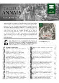 ANNALS UNABRIDGED Read by David Timson
