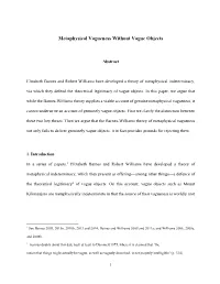 Metaphysical Vagueness Without Vague Objects