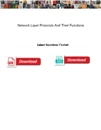 Network Layer Protocols and Their Functions