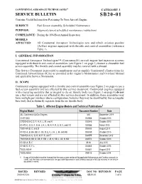 SB20-01 Contains Useful Information Pertaining to Your Aircraft Engine