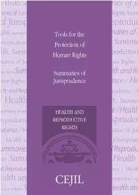 Summaries of Jurisprudence Health and Reproductive