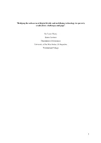 "Bridging the Urban-Rural Digital Divide and Mobilizing Technology for Poverty Eradication: Challenges and Gaps"