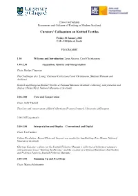 Curators' Colloquium on Knitted Textiles