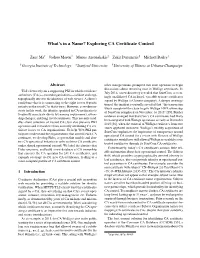 Exploring CA Certificate Control
