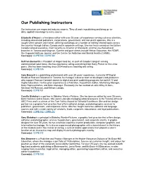 Our Publishing Instructors