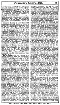 Parliamentary Summary—1872. 85 Second Reading, Mr