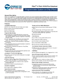 Psoc® 4: Psoc 4100S Plus Datasheet Programmable System-On-Chip (Psoc)