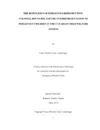 The Biopolitics of Indigenous Reproduction