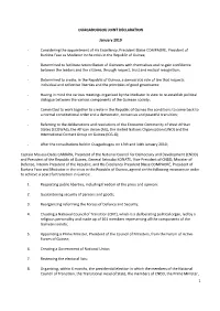 1 OUAGADOUGOU JOINT DECLARATION January 2010