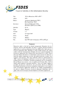 Future of Identity in the Information Society Summary