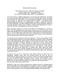 Notes and Documents the Texas Frontier in 1850: Dr. Ebenezer Swift