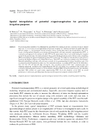 Spatial Interpolation of Potential Evapotranspiration for Precision Irrigation Purposes