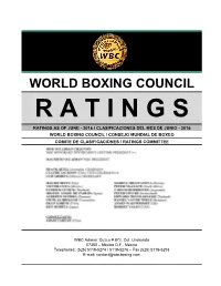 WBC-RATINGS-JUNE-2016.Pdf