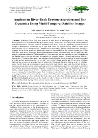 Analysis on River Bank Erosion-Accretion and Bar Dynamics Using Multi-Temporal Satellite Images