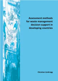 Assessment Methods for Waste Management Decision-Support in Developing Countries