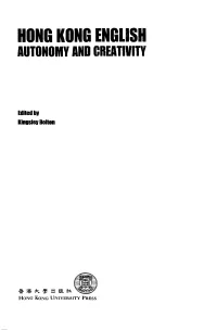 Hong Kong English Autonomy an D Creativit Y