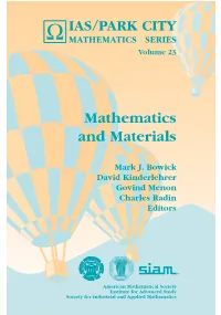 Mathematics and Materials