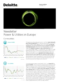 Newsletter Power & Utilities in Europe