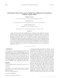 Observations of Bora Events Over the Adriatic Sea and Black Sea by Spaceborne Synthetic Aperture Radar