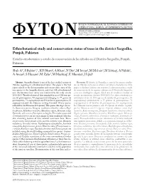Ethnobotanical Study and Conservation Status of Trees in The
