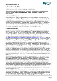 Impact Case Study (Ref3b) Page 1 Institution: University of Kent Unit Of