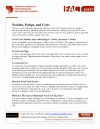 Nodules, Polyps, and Cysts