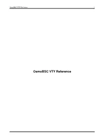 Osmobsc VTY Reference I