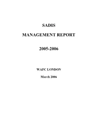 Sadis Management Report 2005-2006