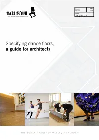 Specifying Dance Floors, a Guide for Architects