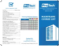 Training Delivery Options Interfacing CA-OPS/MVS with USS and Enterprise Event Management