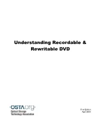 Understanding Recordable & Rewritable DVD First Edition