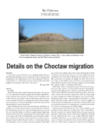 2010.05 Details on the Choctaw Migration