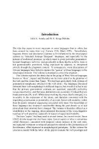 Aspect and Modality in Kwa Languages