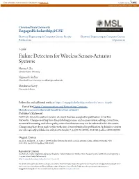 Failure Detectors for Wireless Sensor-Actuator Systems Hamza A