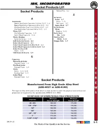 Socket Products L01 Socket Products National Fine L-2 S