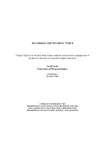 Accessing the Student Voice