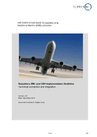Boostaero XML and CSV Implementation Guideline Technical Connection and Integration
