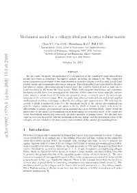 Mechanical Model for a Collagen Fibril Pair in Extracellular Matrix