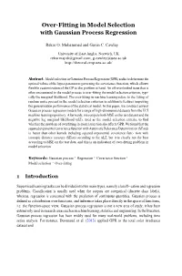 Over-Fitting in Model Selection with Gaussian Process Regression