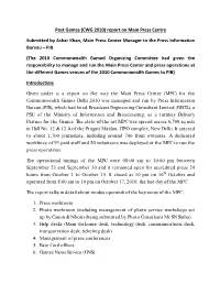 Post Games (CWG 2010) Report on Main Press Centre
