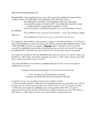 Precipitation Probability