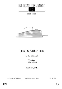 Texts Adopted