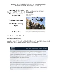 BTEC As an Entry Qualification at the University of Liverpool Pre-Workshop Report Stanistreet Et Al