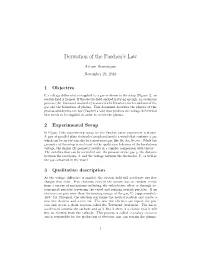 Derivation of the Paschen's