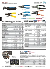 Electronics Tool Kits Wire Stripper/Cutters and Wire Tools