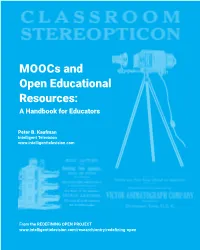 Moocs and Open Educational Resources Handbook