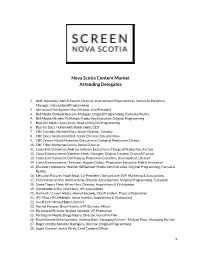 Nova Scotia Content Market Attending Delegates