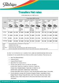 Transfers Net Rates
