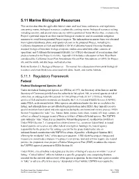 5.11 Marine Biological Resources