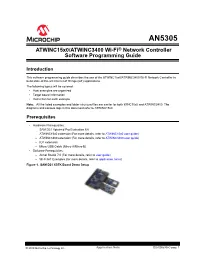 Atwinc15x0 ATWINC3400 Wi-Fi Network Controller Software Programming Guide